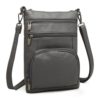 Sivá malá crossbody kabelka "Enigma"