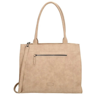 Béžová elegantná shopper kabelka "Bellora"